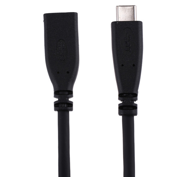 50cm USB-C / Type-C 3.1 Male to USB-C / Type-C Female Connector Adapter Cable, For Galaxy S8 & S8 + / LG G6 / Huawei P10 & P10 Plus / Oneplus 5 / Xiaomi Mi6 & Max 2 /and other Smartphones(Black)