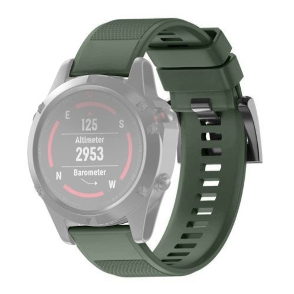 Quick Removable Silicone Wrist Strap for Fenix 5 22mm(Army Green)