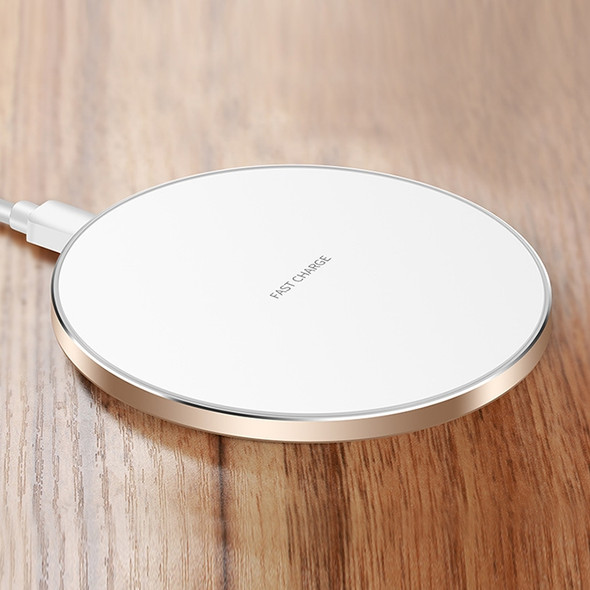 GY-68 Ultra-Thin Aluminum Alloy Wireless Fast Charging Qi Charger Pad(Gold)