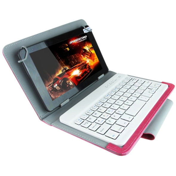 Universal Bluetooth Keyboard with Leather Case & Holder for Ainol / PiPO / Ramos 7.0 Inch / 7.8 Inch / 8.0 Inch Tablet PC(Magenta)