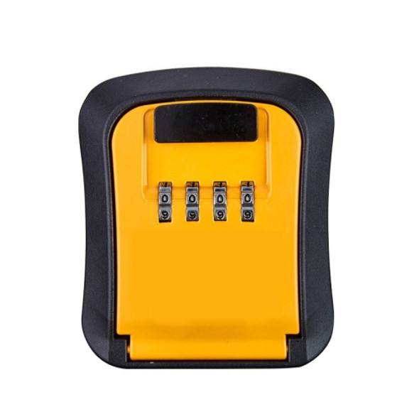 Wall-Mounted Key Code Box Construction Site Home Decoration Four-Digit Code Lock Key Box(Orange)