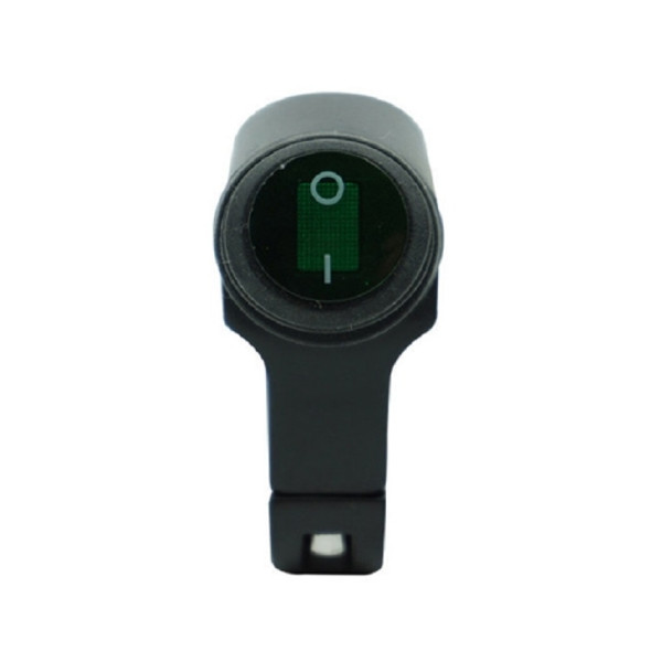 Motorcycle Aluminum Alloy Faucet LED Waterproof Switch Accessories Headlight Switch(Green Light Black)