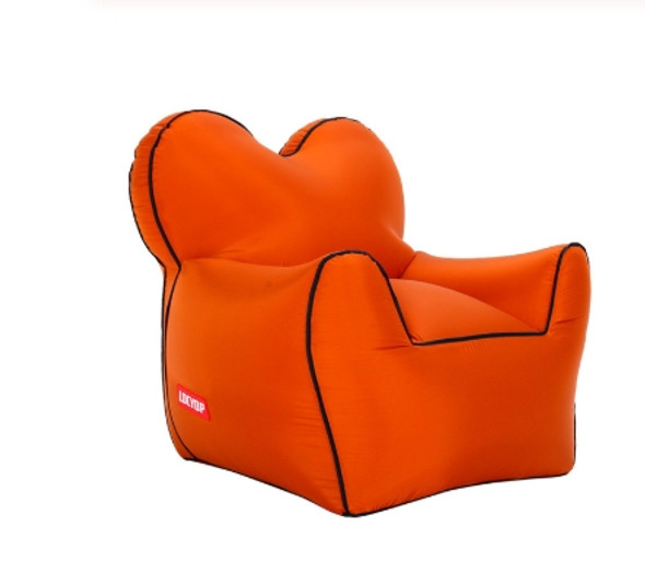 Outdoor Portable Single Moisture Water Proof Inflatable Lazy Sofa Bean, Size:60x70x60cm(Orange)