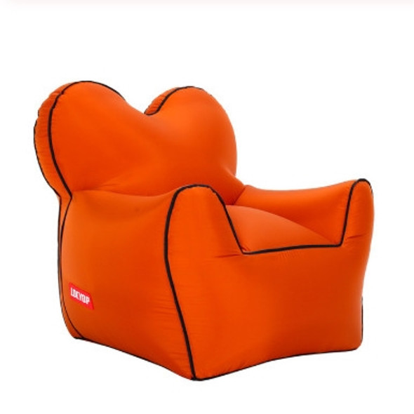 Outdoor Portable Single Moisture Water Proof Inflatable Lazy Sofa Bean, Size:60x70x60cm(Orange)