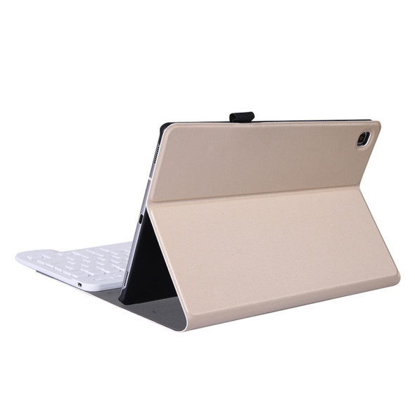 A610 For Galaxy Tab S6 Lite 10.4 P610 / P615 (2020) Bluetooth Keyboard Protective Case with Stand & Elastic Pen Band(Gold)
