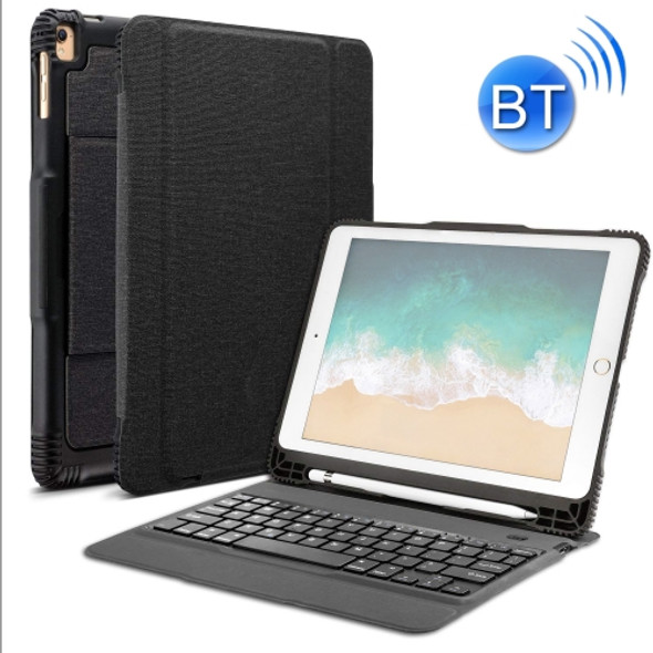 Detachable Bluetooth Keyboard + Horizontal Flip Leather Case with Holder for iPad Pro 10.5 inch (Black)