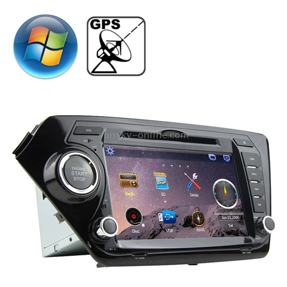 Rungrace 8.0 inch Windows CE 6.0 TFT Screen In-Dash Car DVD Player for KIA K2 with Bluetooth / GPS / RDS