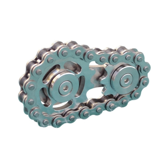 Chain Gyro Fingertip Gyro EDC Metal Toy Gear Sprocket Flywheel, Colour: Full Stainless Steel