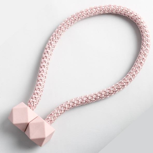 CK-17 4 PCS Magic Cube Simple Curtain Magnetic Buckle Free Installation Curtain Strap(Pink)