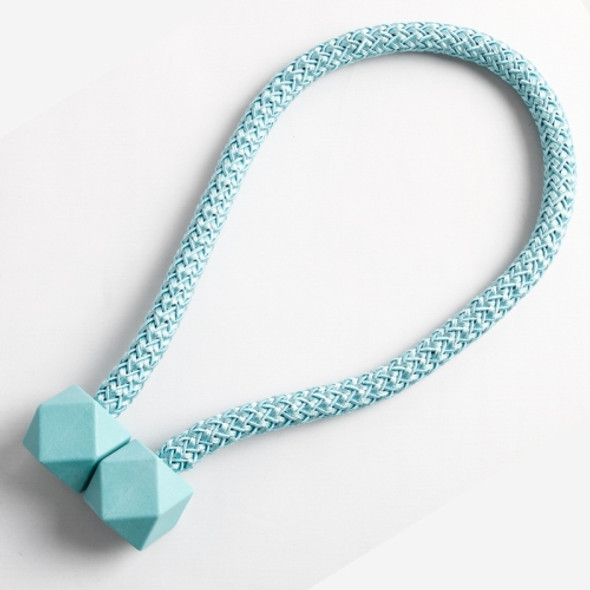 CK-17 4 PCS Magic Cube Simple Curtain Magnetic Buckle Free Installation Curtain Strap(Light Blue)