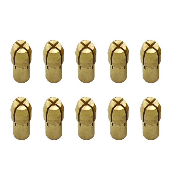 10 PCS Three-claw Copper Clamp Nut for Electric Mill Fittings?Bore diameter: 0.5mm