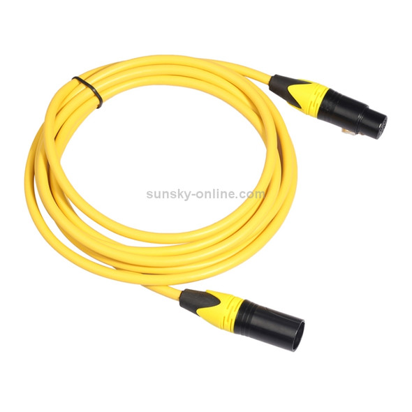 XRL Male to Female Microphone Mixer Audio Cable, Length: 1m (Yellow)