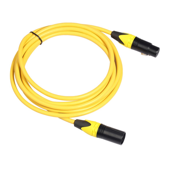XRL Male to Female Microphone Mixer Audio Cable, Length: 1m (Yellow)