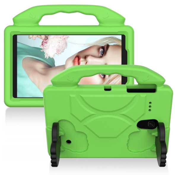 For Galaxy Tab A 8.0  T387 EVA FlatBrain Anti Falling Sleeve Protective Shell WithThumb Bracket(Green)