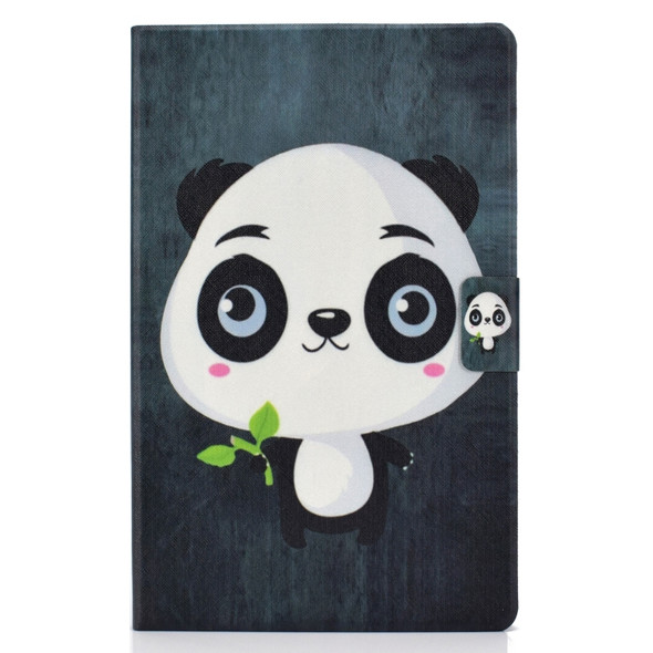 Colored Drawing Universal Voltage Craft Cloth TPU Protective Case, with Holder & Sleep / Wake-up Function & Card Slots & Anti-slip Strip for Galaxy Tab A 8.0 & S Pen (2019) / P355(Panda)