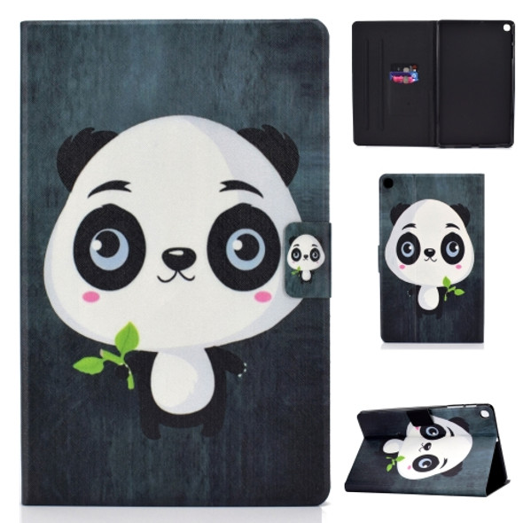 Colored Drawing Universal Voltage Craft Cloth TPU Protective Case, with Holder & Sleep / Wake-up Function & Card Slots & Anti-slip Strip for Galaxy Tab A 8.0 & S Pen (2019) / P355(Panda)