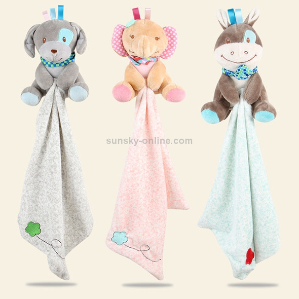 Baby Comforting Baby Multi-function Sleeping Plush Storage Blanket Cartoon Animal Towel(Elephant)