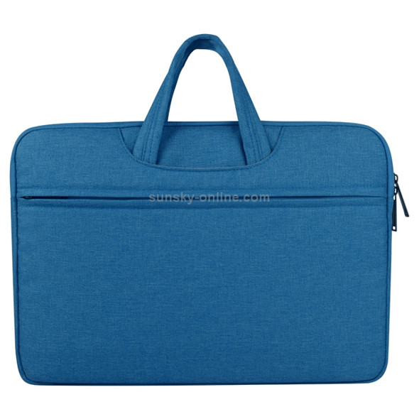Breathable Wear-resistant Shoulder Handheld Zipper Laptop Bag, For 12 inch and Below Macbook, Samsung, Lenovo, Sony, DELL Alienware, CHUWI, ASUS, HP(Blue)