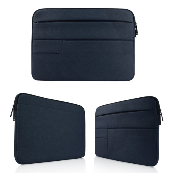 Universal Multiple Pockets Wearable Oxford Cloth Soft Portable Leisurely Laptop Tablet Bag, For 12 inch and Below Macbook, Samsung, Lenovo, Sony, DELL Alienware, CHUWI, ASUS, HP (navy)