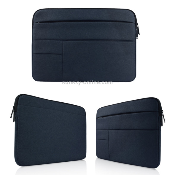 Universal Multiple Pockets Wearable Oxford Cloth Soft Portable Leisurely Laptop Tablet Bag, For 12 inch and Below Macbook, Samsung, Lenovo, Sony, DELL Alienware, CHUWI, ASUS, HP (navy)