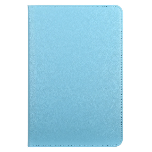 Litchi Texture Horizontal Flip 360 Degrees Rotation Leather Case for Samsung Galaxy Tab A 10.5 T590, with Holder(Baby Blue)