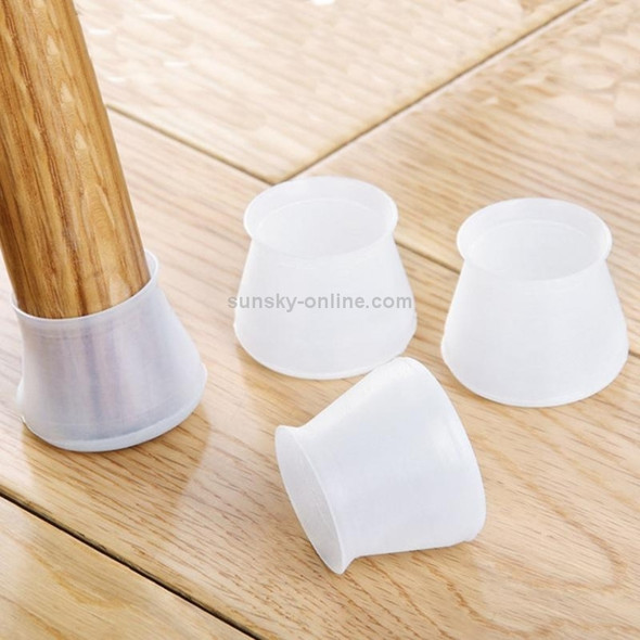 4 PCS Silicone Table and Chair Foot Protection Cover(White)