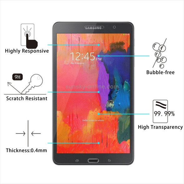 75 PCS 0.4mm 9H+ Surface Hardness 2.5D Tempered Glass Film for Galaxy Tab Pro 8.4 / T320 / T321 / T325