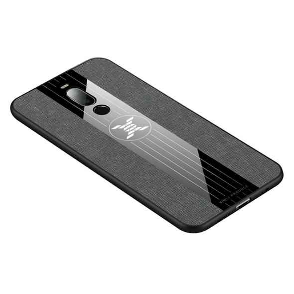 For Meizu Note 8 XINLI Stitching Cloth Texture Shockproof TPU Protective Case(Grey)