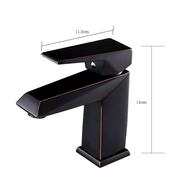 Hardware Faucet Bathroom Hot & Cold Water Faucet, Specification: Black 99508