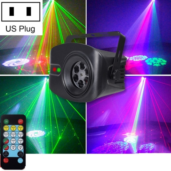 13W Colorful Flying Lights Projection Light LED Room Decoration Laser Light KTV Bar Sound Control Stage Light, US Plug