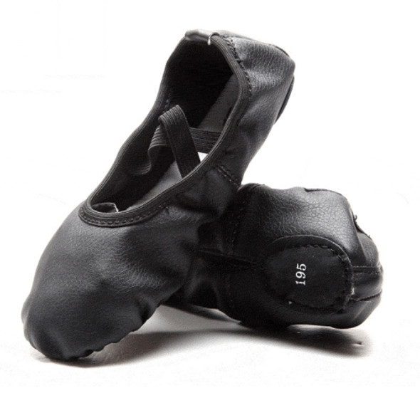 Crystal Satin Flower Decoration Dance Shoes Soft Sole Ballet Shoes Practice Dance Shoes For Children, Size: 35(PU Black)