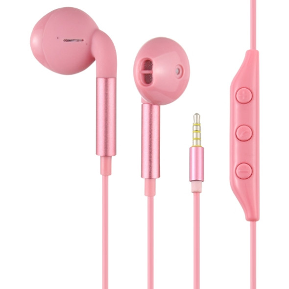 520 3.5mm Plug In-ear Wired Wire-control Earphone, Cable Length: 1.2m(Pink)
