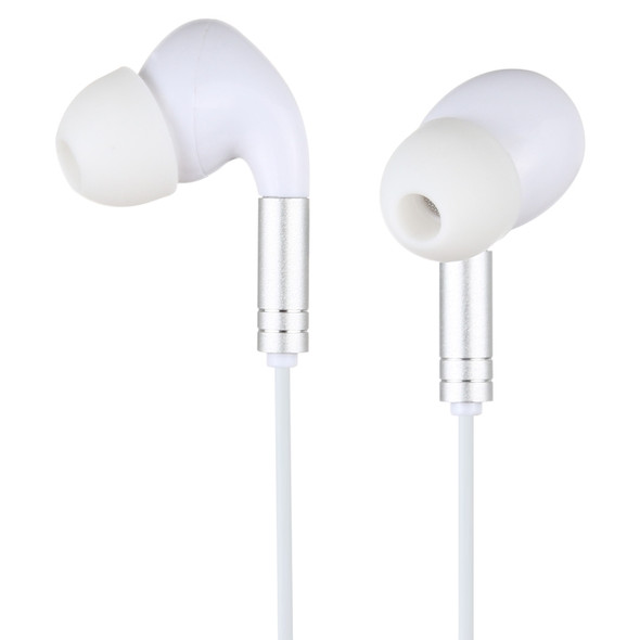 520 3.5mm Plug In-ear Wired Wire-control Earphone with Silicone Earplugs, Cable Length: 1.2m(White)