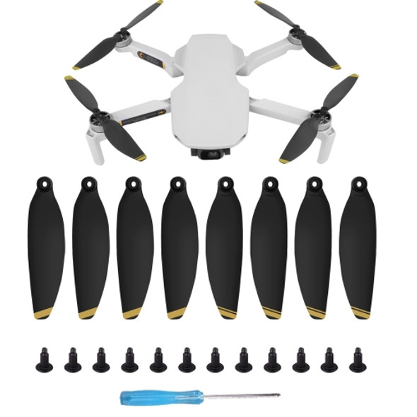 8 PCS/Set Sunnylife 4726F Low Noise Quick-release Wing Propellers for DJI Mini 2 (Gold)