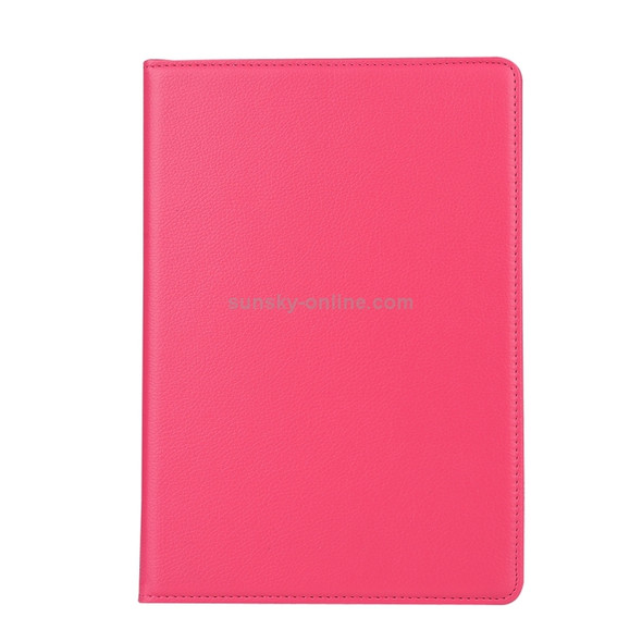 Litchi Texture Horizontal Flip 360 Degrees Rotation Leather Case for iPad Pro 12.9 inch (2018)?with Holder(Magenta)