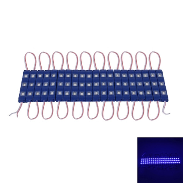 20×1W Sign LED Lighting Modules, 20 PCS DC 12V 3 SMD-5630-LEDs Module Waterproof Super Bright Light(Blue Light)