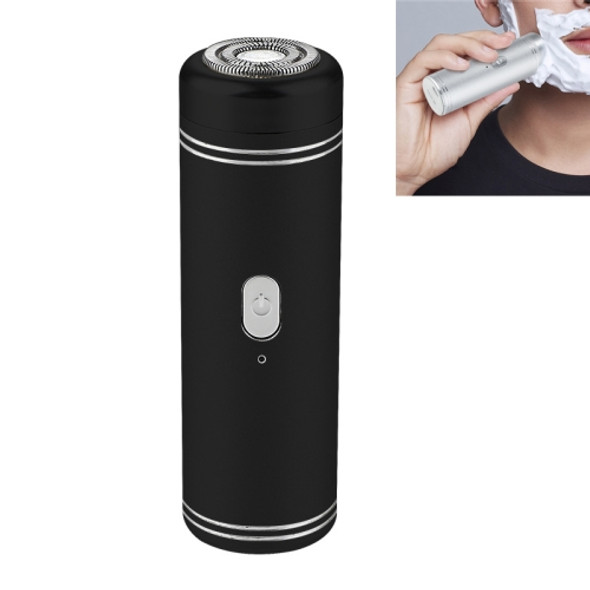 Portable Travel Household Mini Electric Shaver USB Rechargeable Razor (Black)