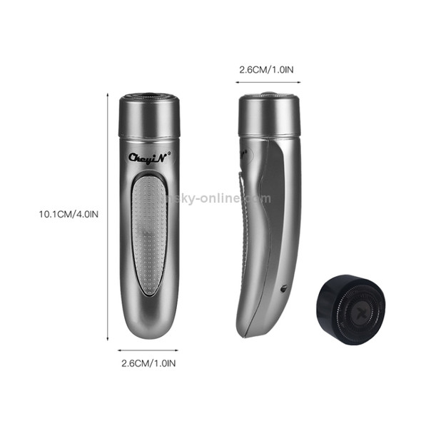 Mini USB Rechargeable Electric Razor Self-service Hair Clipper Shaver with Spare Cutter Head (Black)