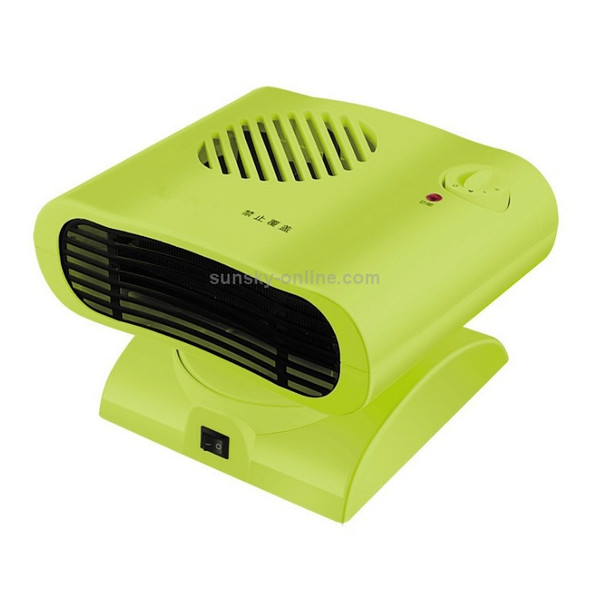 Mini Shaking Head Radiator Warmer Electric Heater Warm Air Blower (Green)