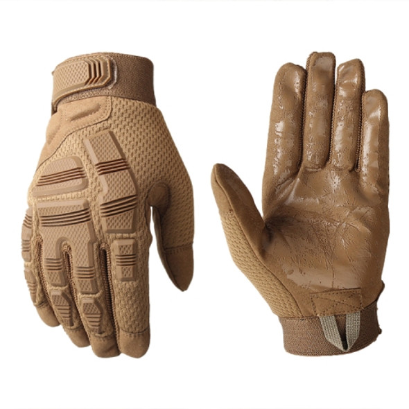 B33 Outdoor Mountaineering Riding Anti-Skid Protective Motorcycle Gloves, Size: L(Brown)