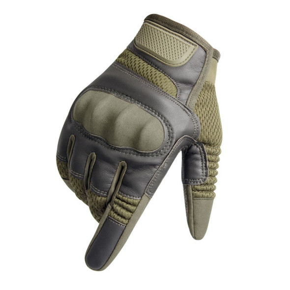 B28 Outdoor Rding Motorcycle Protective Anti-Slip Wear-Resistant Mountaineering Sports Gloves, Size: L(Army Green)
