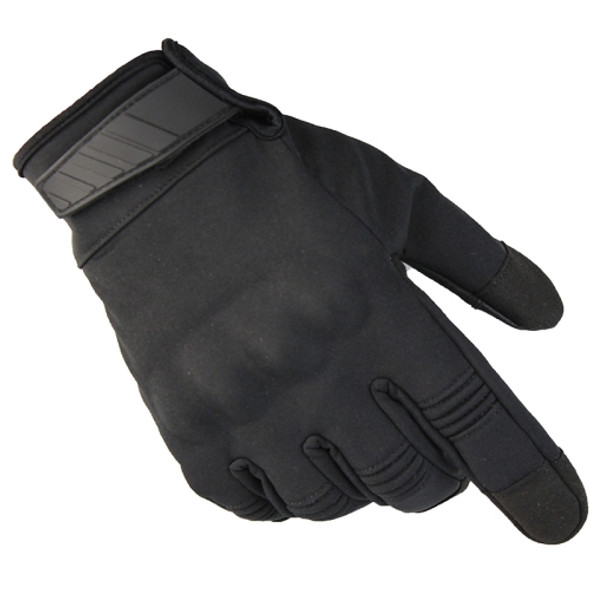 A24 Windproof Anti-Skid Wear-Resistant Warm Gloves For Outdoor Motorcycle Riding, Size: M(Black)
