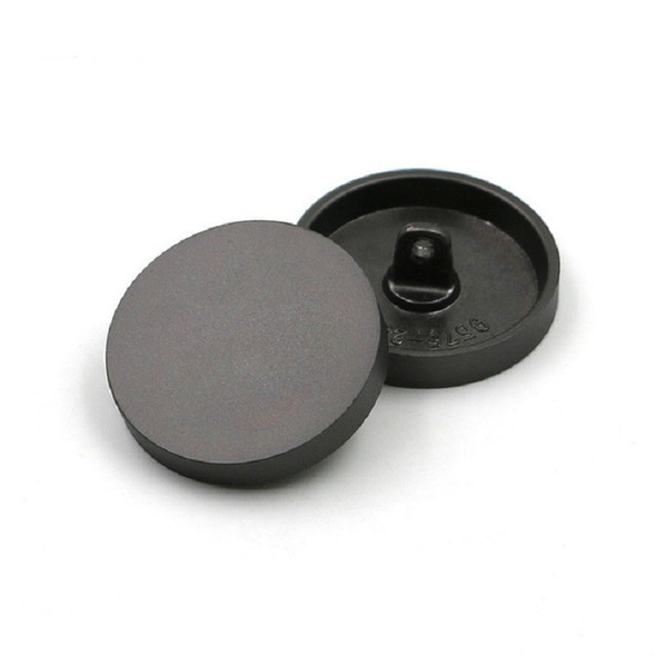 Sand Gun Black 100 PCS Flat Metal Button Clothing Accessories, Diameter:25mm