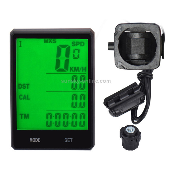 2.8 inch English Wired Waterproof Cycle Computer LCD Odometer Speedometer