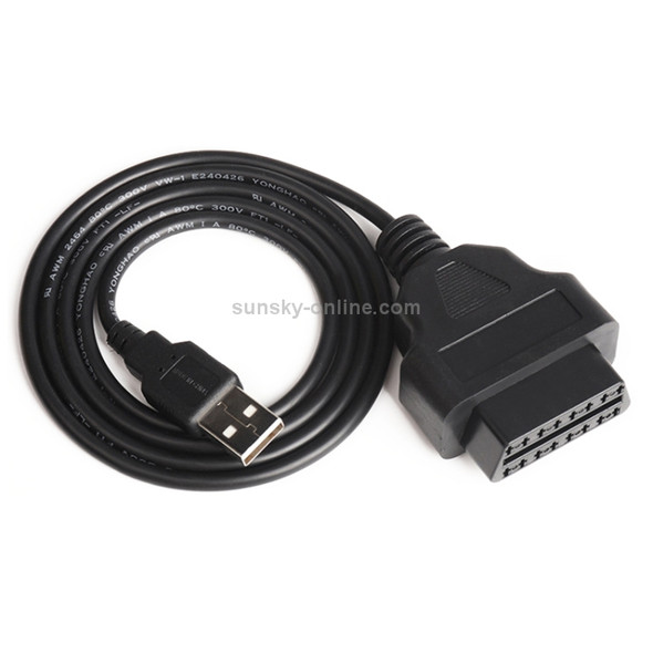 Car OBD 2 Female to USB Connector OBD Plug GPS Cable, Cable Length: 1m