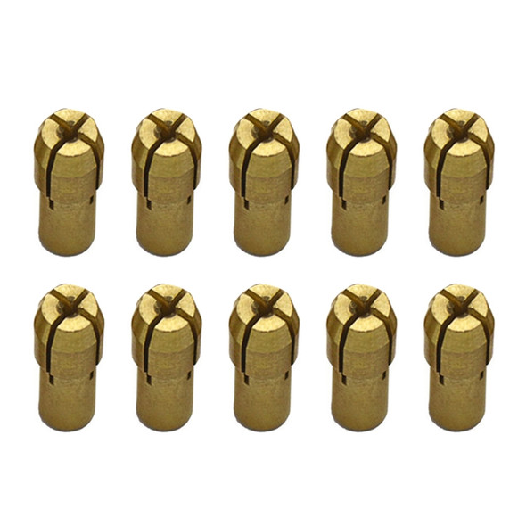 10 PCS Three-claw Copper Clamp Nut for Electric Mill Fittings?Bore diameter: 1.0mm