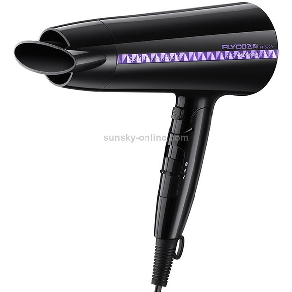 Flyco FH6229 2000W Household High-power Cold Hot Wind Mute Negative Ion Hair Dryer, CN Plug