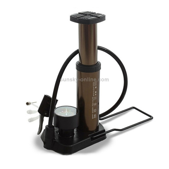 HONOR 1845D Portable Bicycle High Pressure Inflatable Cylinder Pedal Pump with Barometer