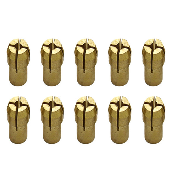 10 PCS Three-claw Copper Clamp Nut for Electric Mill Fittings?Bore diameter: 1.6mm