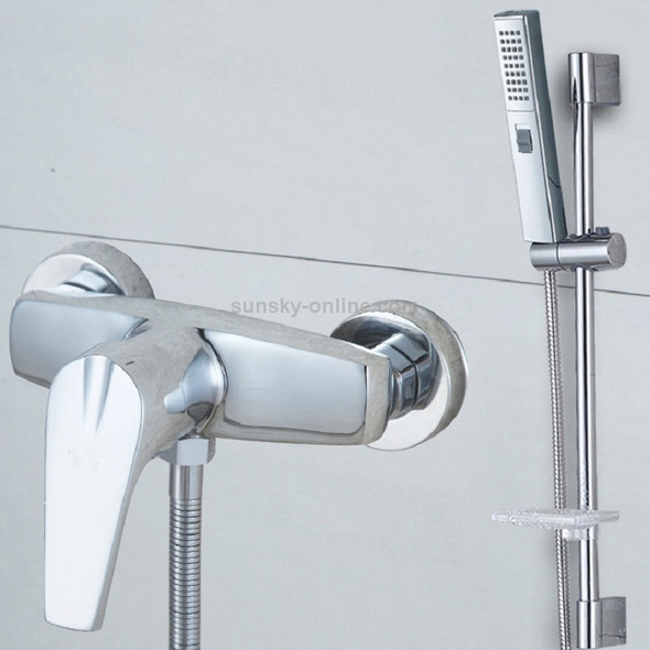 Bathroom Mixing Valve Shower Hot And Cold Water Faucet, Specification: Valve+Hand Spray+Hose+Lift Rod